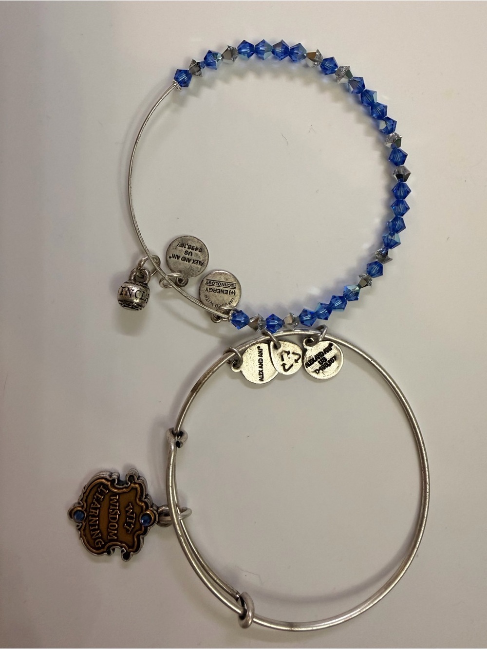 Alex and Ani Harry Potter Ravenclaw Bracelet Lot Blue Crystal & House Crest